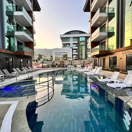 Silence Garden Iki Yatak Odali Lägenhet Alanya